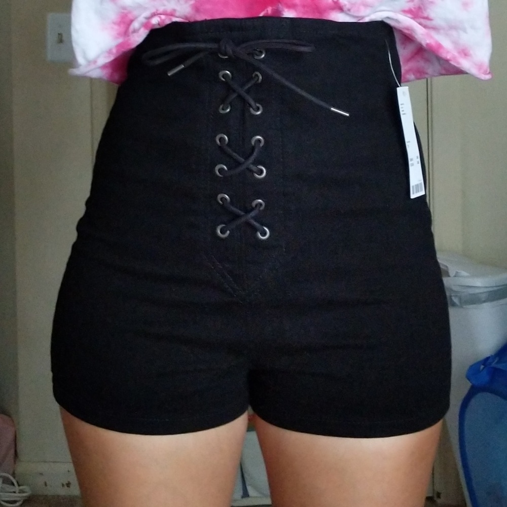 SOLD-NWT Urban Outfitters LaceUp High Waist Shorts